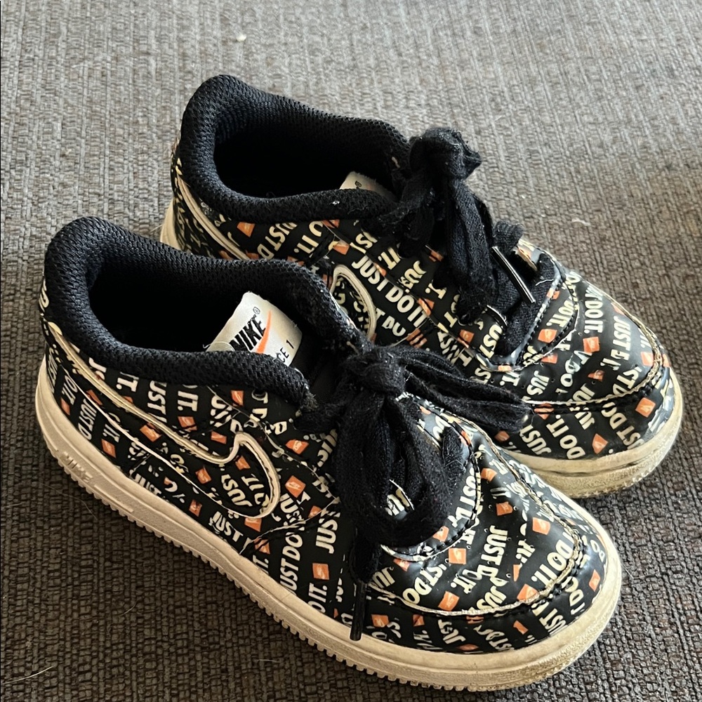 Nike Kids Black and White Just Do It Sneakers